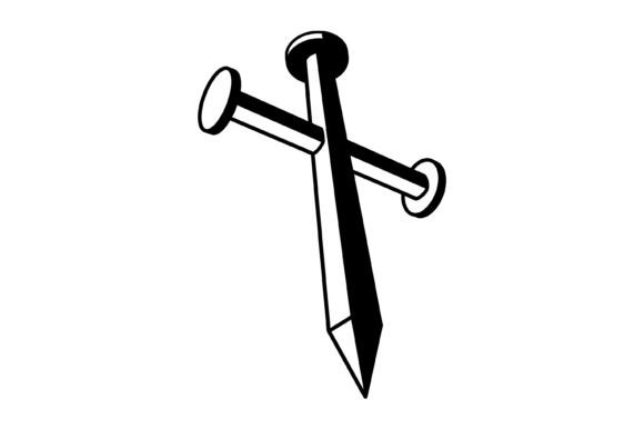 3D Cross Nail Christian Faith SVG for T-Shirt Designs