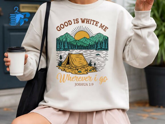 Christian Camping PNG Design for T-Shirt Designs