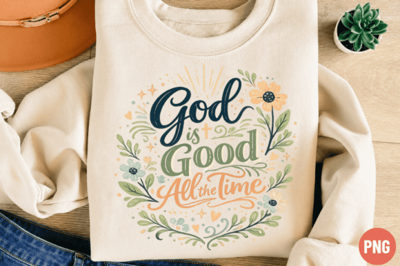 God is Good PNG, Christian Sublimation Freebies