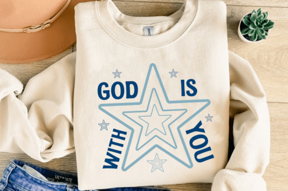 God Is with You SVG & PNG T-Shirt Designs