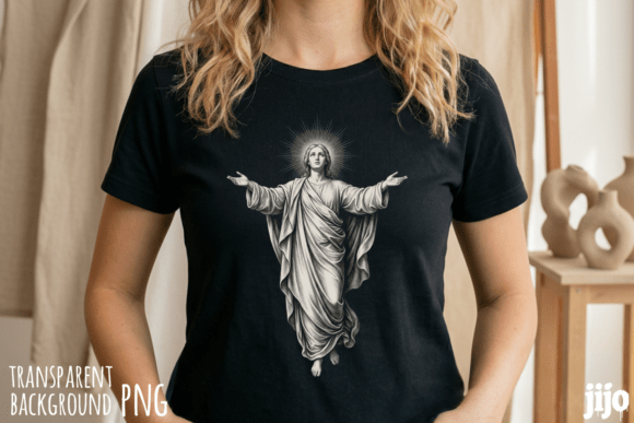 Jesus Christian Halo Divine PNG T-Shirt Designs