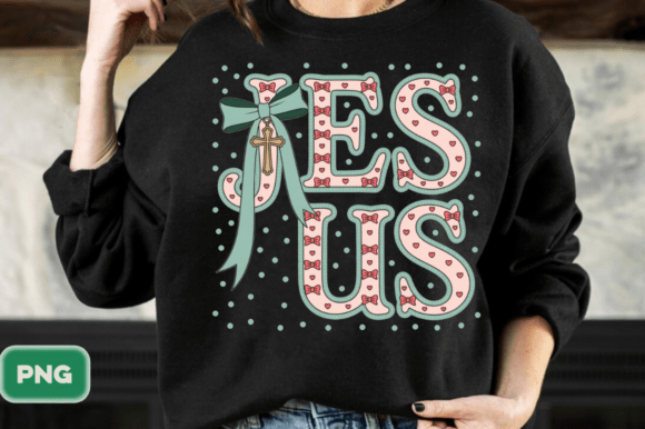 Jesus PNG Christian Shirt Design Bow