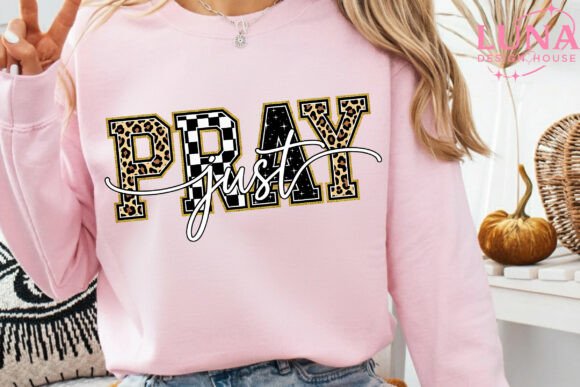 Trendy PRAY Christian Graphic Pink PNG for T-Shirt Designs